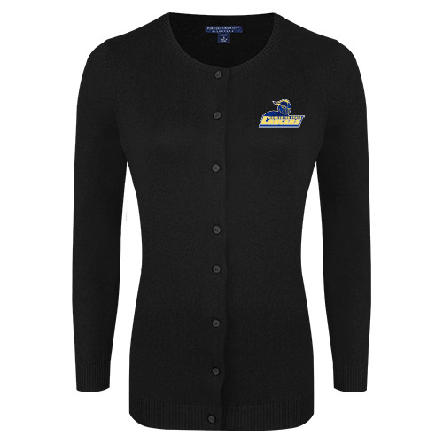  Womens Black Cardigan Sweater - Primary Mark