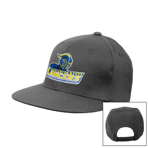  Charcoal Flat Bill Snapback Hat - Primary Mark