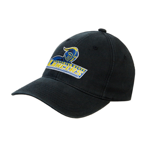 Black Flexfit Structured Low Profile Hat - Primary Mark