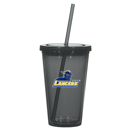  Madison Double Wall Charcoal Tumbler w/Straw 16oz - Primary Mark