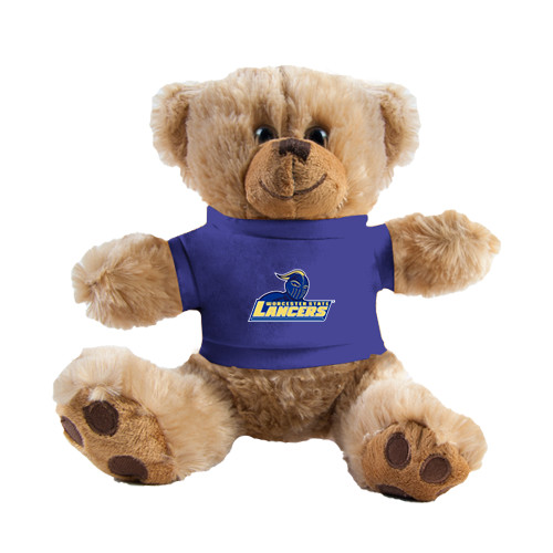  Plush Big Paw 8 1/2 inch Brown Bear w/Royal Shirt - Primary Mark