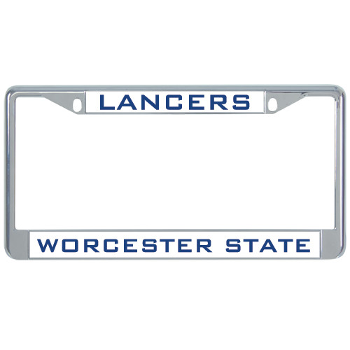  Metal License Plate Frame in Chrome - Lancers