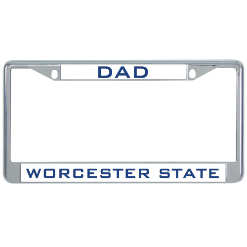  Dad Metal License Plate Frame in Chrome - Dad