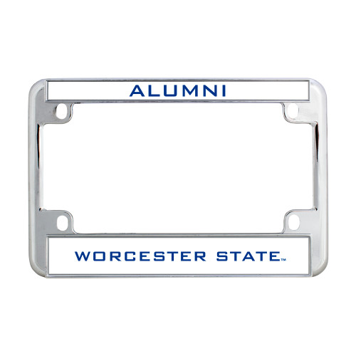  Metal Motorcycle License Plate Frame in Chrome - Alumni