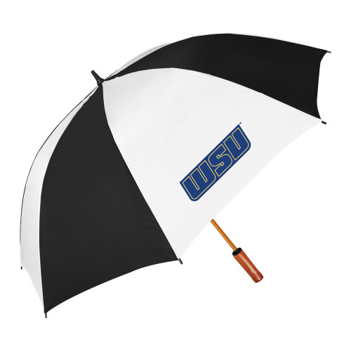  64 Inch Black/White Umbrella - WSU