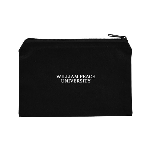 8oz. Black Cotton Travel Pouch - Wordmark 2 Line