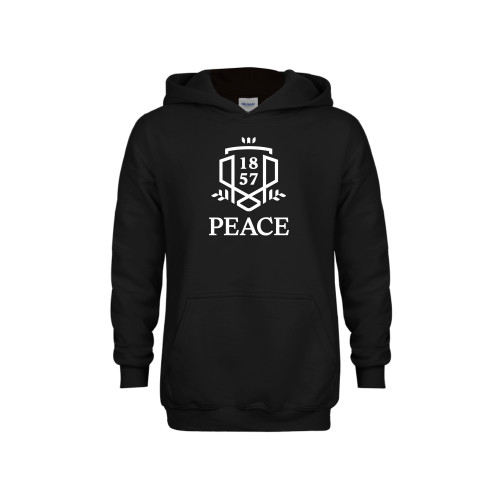  Youth Black Fleece Hoodie - Primary Shield Vertical