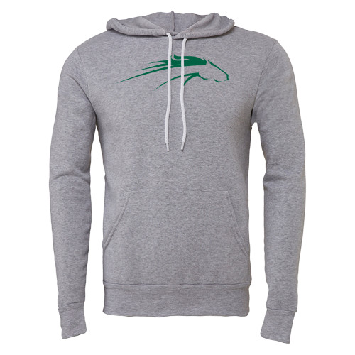 Bella + Canvas Heather Grey Fleece Hood - William Peace University Pacer Head