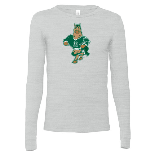  Bella + Canvas Ash Grey Jersey Cotton Long Sleeve T Shirt - Peace Pacers