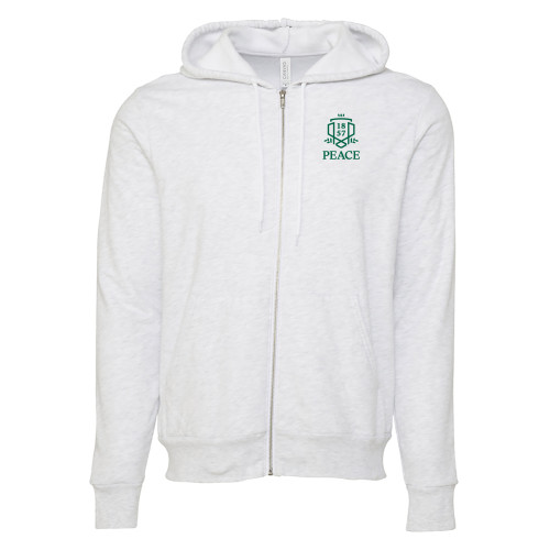  Bella + Canvas Ash Grey Full Zip Hood - Primary Shield Vertical