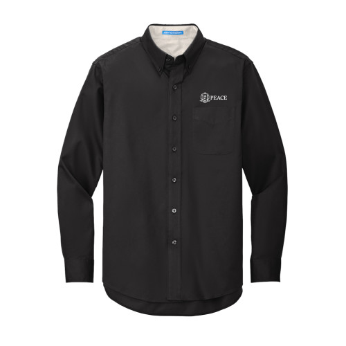  Black Twill Button Down Long Sleeve - Primary Shield Horizontal
