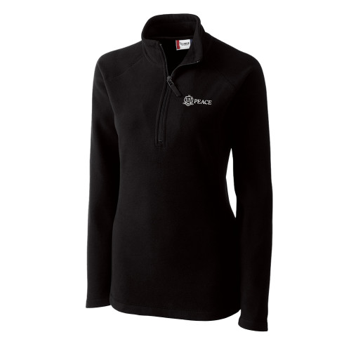  C&B Womens Black Clique Summit Performance Fleece Half Zip - Primary Shield Horizontal