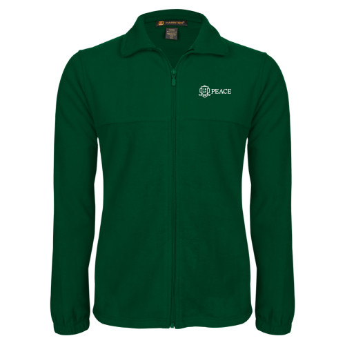  Dark Green Fleece Full Zip Jacket - Primary Shield Horizontal