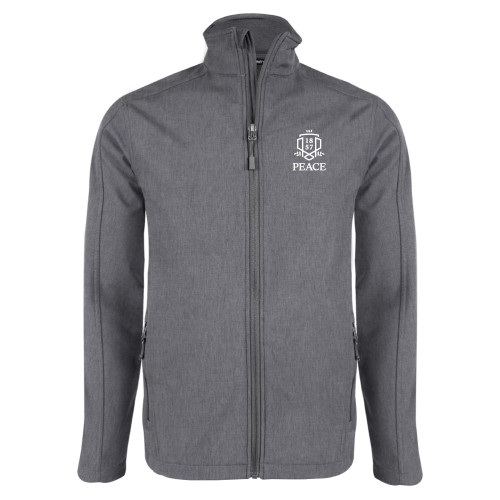  Grey Heather Softshell Jacket - Primary Shield Vertical