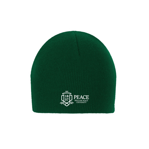  Dark Green Knit Beanie - Formal Shield Horizontal