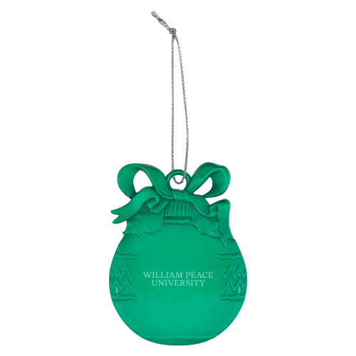  Green Bulb Ornament - Wordmark 2 LineEngraved
