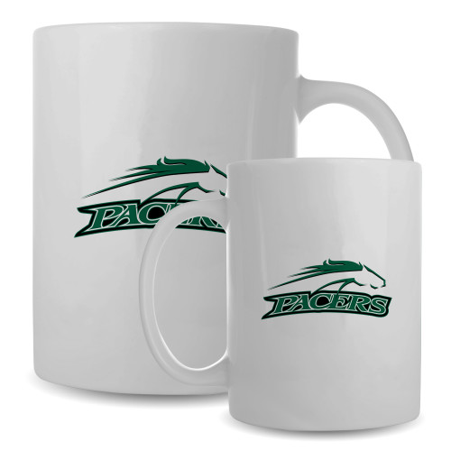  Full Color White Mug 15oz - Arched Pacers w/ Pacer