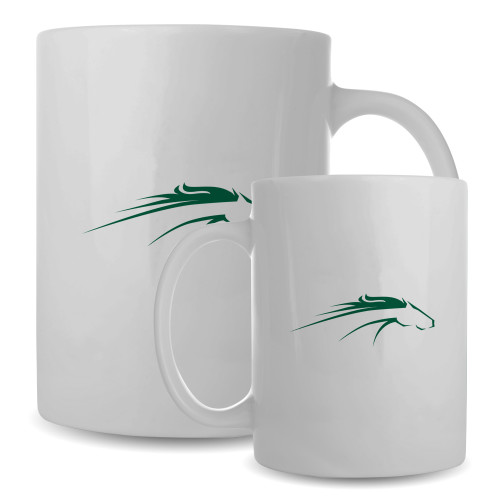  Full Color White Mug 15oz - William Peace University Pacer Head