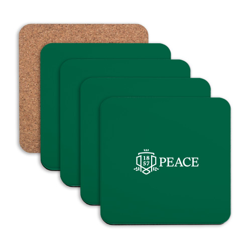  Hardboard Coaster w/Cork Backing 4/set - Primary Shield Horizontal