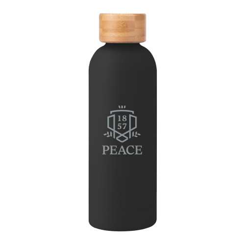  Blair Black Stainless Steel Bottle w/ Bamboo Lid 17 oz - Primary Shield VerticalEngraved