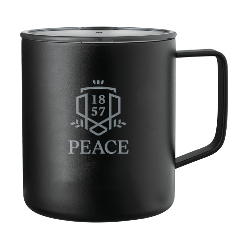  Rover Camp Vacuum Insulated Black Mug 14oz - Primary Shield VerticalEngraved