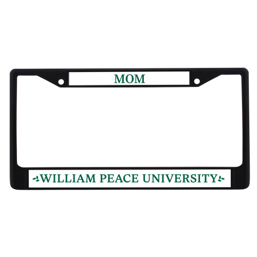  Mom Metal License Plate Frame in Black - Wordmark 1 line