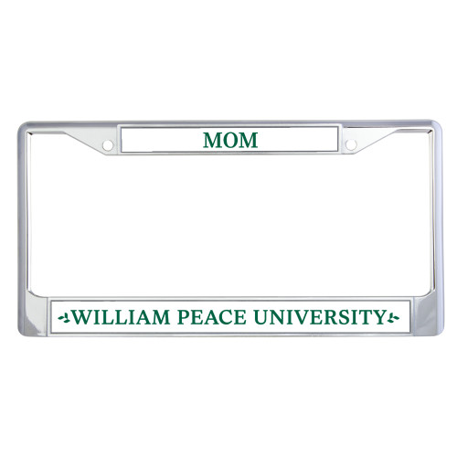  Mom Metal License Plate Frame in Chrome - Wordmark 1 line