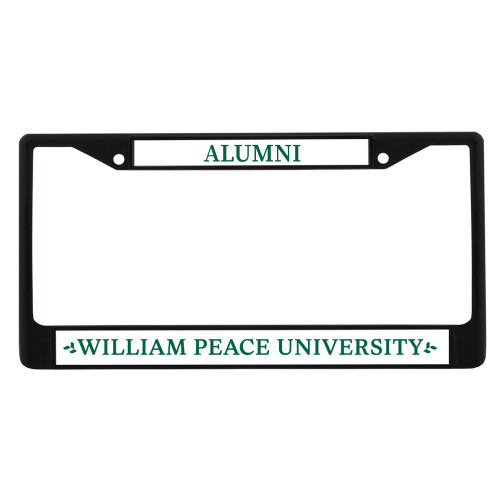  Alumni Metal License Plate Frame in Black - Wordmark 1 line