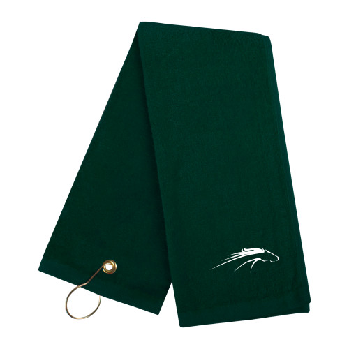  Dark Green Golf Towel - William Peace University Pacer Head