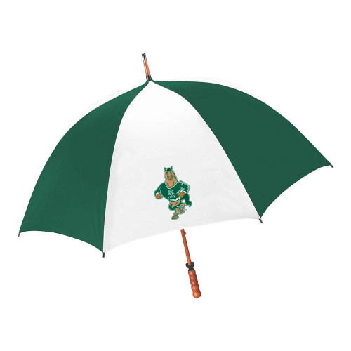  64 Inch Forest Green/White Umbrella - Peace Pacers