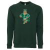 Thumbnail image for  Bella + Canvas Forest Green Fleece Crew