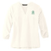 Thumbnail image for  Mercer + Mettle Womens Ivory 3/4 Sleeve Crepe Blouse
