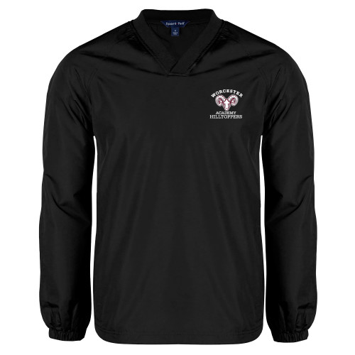  Black V Neck Raglan Windshirt - Primary Mark