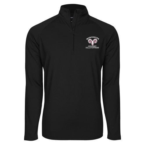  Sport Tek Black Sport Wick Stretch 1/2 Zip Pullover - Primary Mark