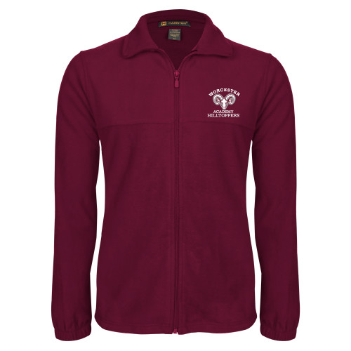  Maroon Fleece Full Zip Jacket - Primary Mark