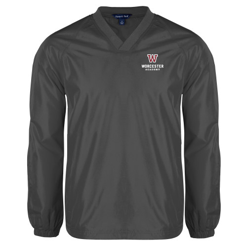  Charcoal V Neck Raglan Windshirt - Worcester Academy