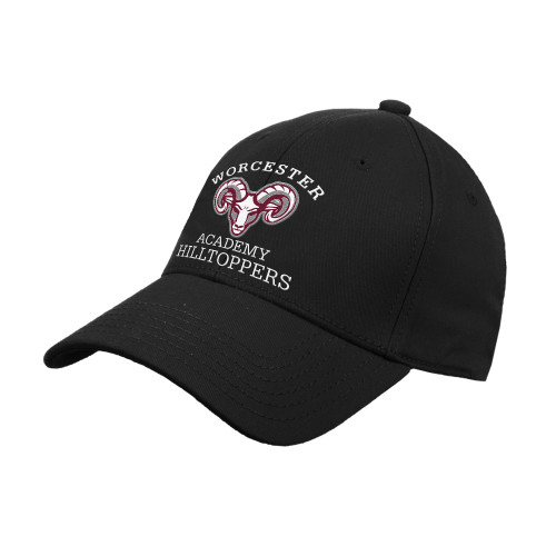  Black Structured Adjustable Pro Style Hat - Primary Mark
