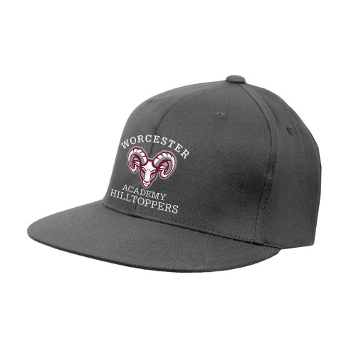  Charcoal Flat Bill Snapback Hat - Primary Mark