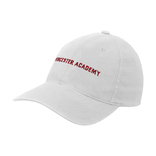  White Flexfit Structured Low Profile Hat - Worcester Academy