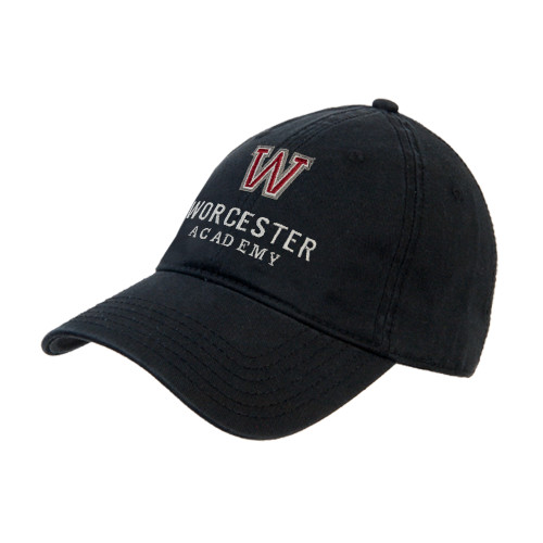  Black Unstructured Adjustable Low Profile Hat - Worcester Academy