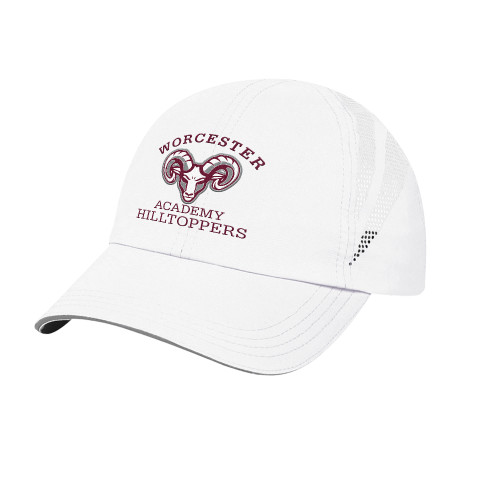  Womens White Performance Cap - Primary Mark