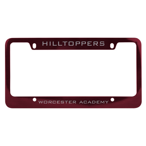  Metal Maroon License Plate Frame - Hilltoppers
