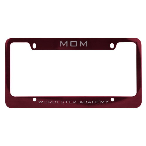  Mom Metal Maroon License Plate Frame - Mom