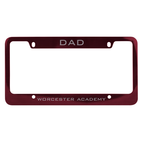  Dad Metal Maroon License Plate Frame - Dad