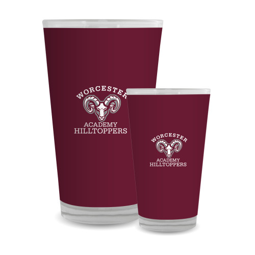 Worcester Academy Full Color Glass 17oz