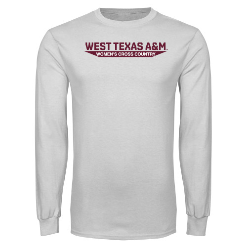  White Long Sleeve T Shirt - West Texas A&M - Womens Cross Country