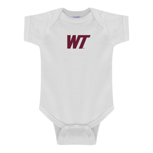  White Infant Onesie - West Texas A&M Primary Mark