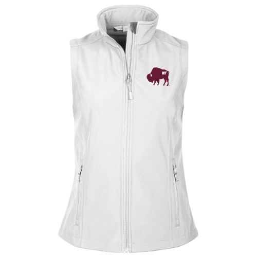  Womens White Core Softshell Vest - WT Branded Buffalo