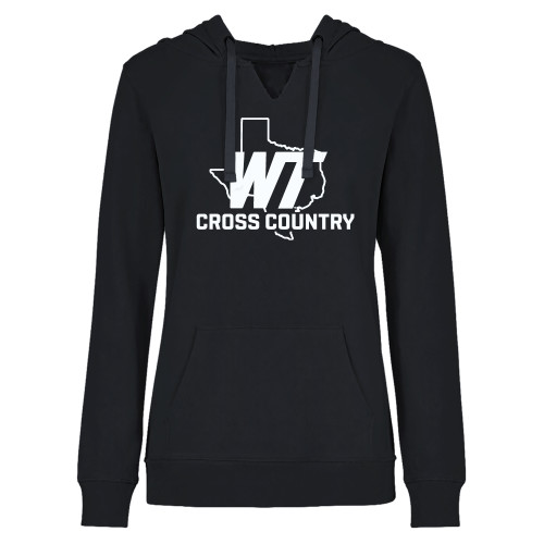  Womens Plus Black Hoodie - WT Texas Cross Country