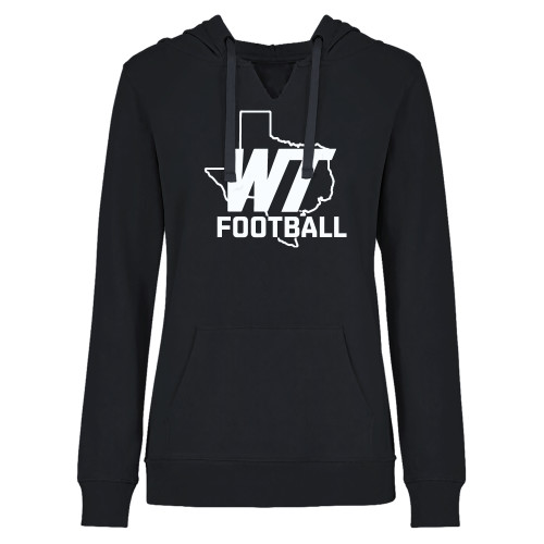  Womens Plus Black Hoodie - WT Texas Football